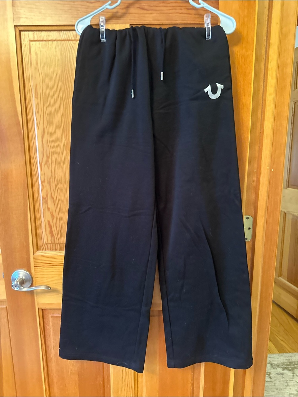 True Religion Black Lounge Sweatpants with Logo Accent